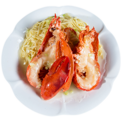 Baked Lobster with Superior Soup (with efu noodles)